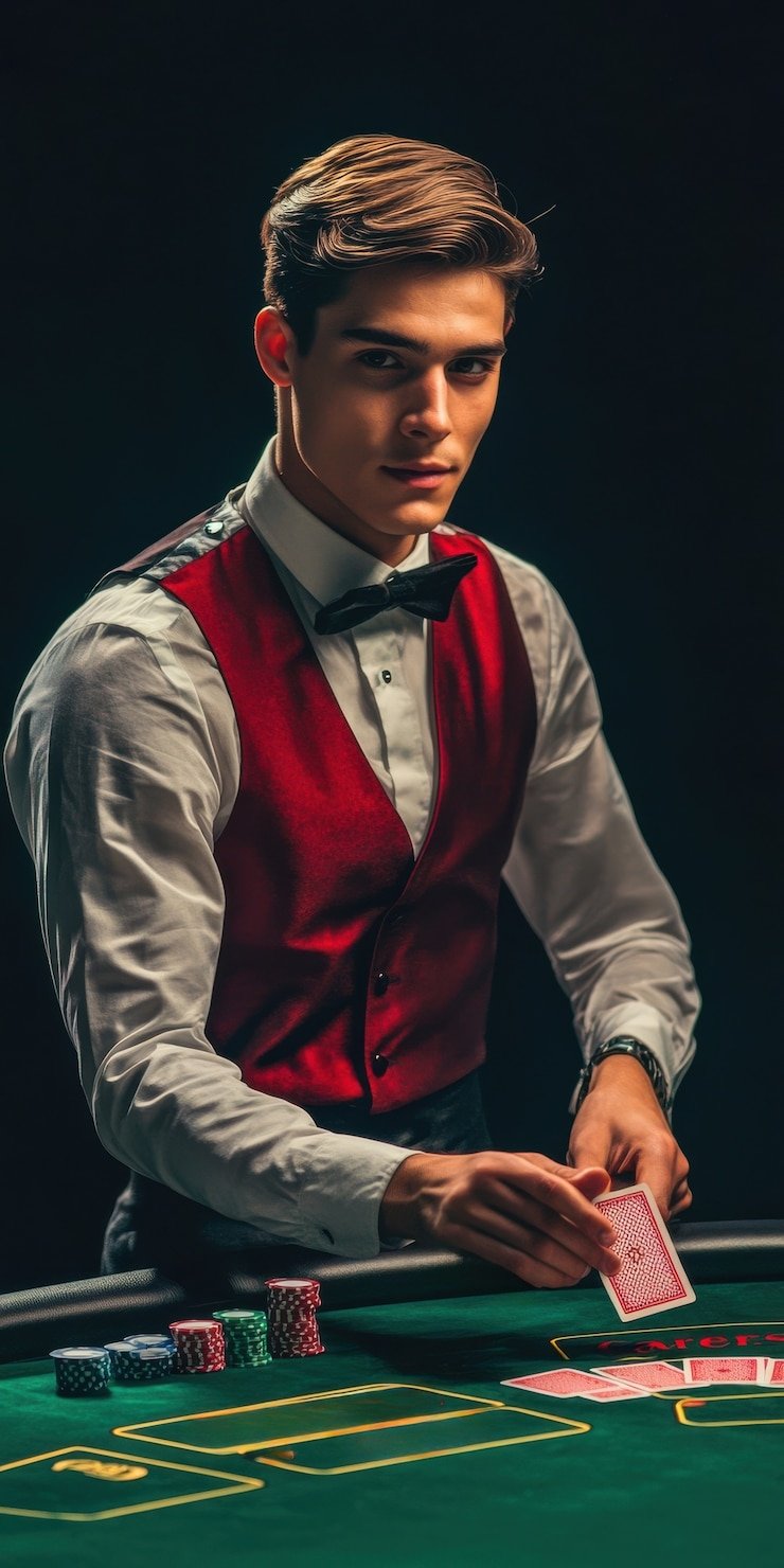 Betting layout showing inside and outside bet zones on an European roulette table